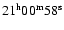 $21\rm ^h 00^m 58^s$
