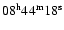 $08\rm ^h 44^m 18^s$