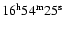 $16\rm ^h 54^m 25^s$