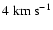 $4 \; {\rm km ~ s^{-1}}$