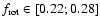 $f_{\rm rot}\in [0.22;0.28]$