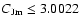 $C_{\rm Jm} \leq 3.0022$