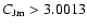 $C_{\rm Jm}>3.0013$
