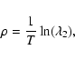 \begin{displaymath}\rho=\frac{1}{T}\ln(\lambda_2),
\end{displaymath}