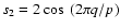 $s_2=2\cos~(2\pi q/p)$