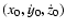 $(x_0,\dot{y}_0,\dot{z}_0)$