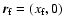 $\vec{r}_{\rm f}=(x_{\rm f},0)$
