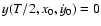 $y(T/2,x_0,\dot{y}_0)=0$