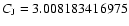 $C_{\rm J}=3.008183416975$