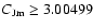$C_{\rm Jm}
\geq 3.00499$