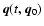 $\vec{q}(t,\vec{q}_0)$