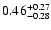 $\rm0.46_{-0.28}^{+0.27}$