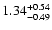 $\rm 1.34_{-0.49}^{+0.54}$