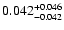 $\rm0.042_{-0.042}^{+0.046}$