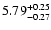 $\rm 5.79_{-0.27}^{+0.25}$