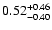$\rm0.52_{-0.40}^{+0.46}$