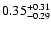 $\rm0.35_{-0.29}^{+0.31}$