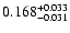 $\rm0.168_{-0.031}^{+0.033}$