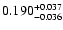 $\rm0.190_{-0.036}^{+0.037}$