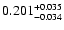 $\rm0.201_{-0.034}^{+0.035}$