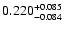 $\rm0.220_{-0.084}^{+0.085}$