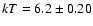 $kT=6.2\pm 0.20 $