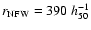 $r_{\rm NFW} = 390 ~h_{50}^{-1}$
