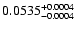 $\rm0.0535_{-0.0004}^{+0.0004}$