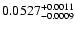 $\rm0.0527_{-0.0009}^{+0.0011}$