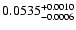 $\rm0.0535_{-0.0006}^{+0.0010}$