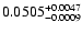 $\rm0.0505_{-0.0009}^{+0.0047}$