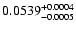$\rm0.0539_{-0.0005}^{+0.0004}$