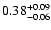 $\rm0.38_{-0.06}^{+0.09}$