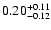 $\rm0.20_{-0.12}^{+0.11}$