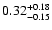 $\rm0.32_{-0.15}^{+0.18}$