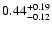 $\rm0.44_{-0.12}^{+0.19}$