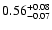 $\rm0.56_{-0.07}^{+0.08}$