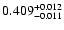 $\rm0.409_{-0.011}^{+0.012}$