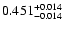 $\rm0.451_{-0.014}^{+0.014}$