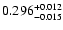 $\rm0.296_{-0.015}^{+0.012}$