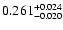 $\rm0.261_{-0.020}^{+0.024}$
