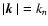 $\vert\mbox{\boldmath$k$ }\vert = k_n$