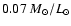 $0.07~M_{\odot}/L_{\odot}$