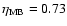 $\eta_{\rm MB}=0.73$