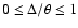$0\leq\Delta/\theta\leq 1$