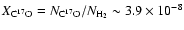 $X_{\rm C^{17}O}=N_{\rm C^{17}O}/N_{\rm H_{2}}\sim 3.9\times10^{-8}$