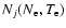 $N_j (N_{\rm e}, T_{\rm e})$