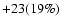 $+23(19\%)$