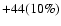 $+44(10\%)$