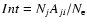 $Int=N_{j} A_{ji}/N_{\rm e}$